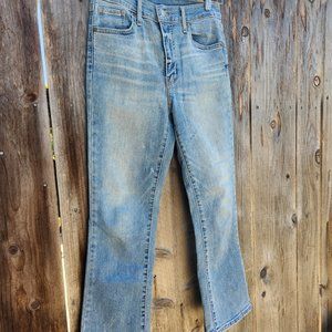 Levi's High Rise Cropped Flare Jeans